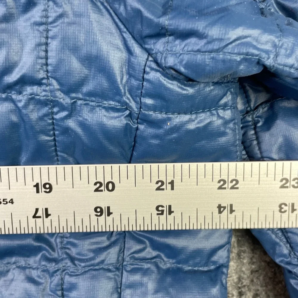 The North Face Thermoball Jacket Mens XL Blue Black Puffer Quilted Broken Zipper